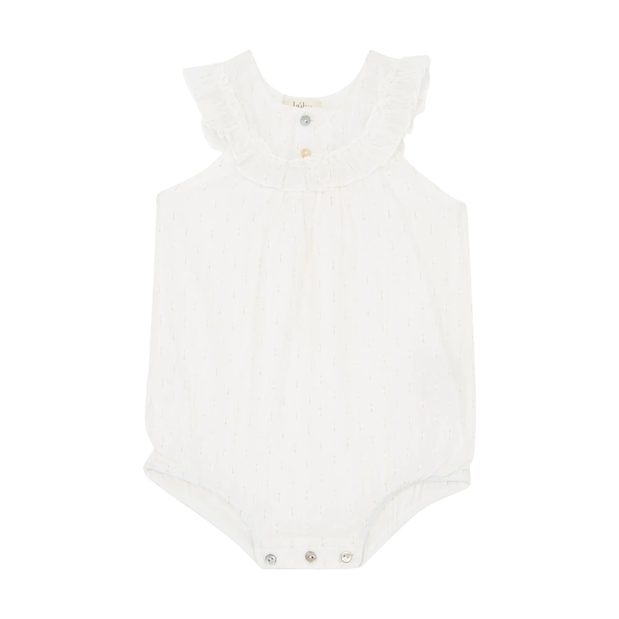 Búho White Plumetis Pailletée Romper