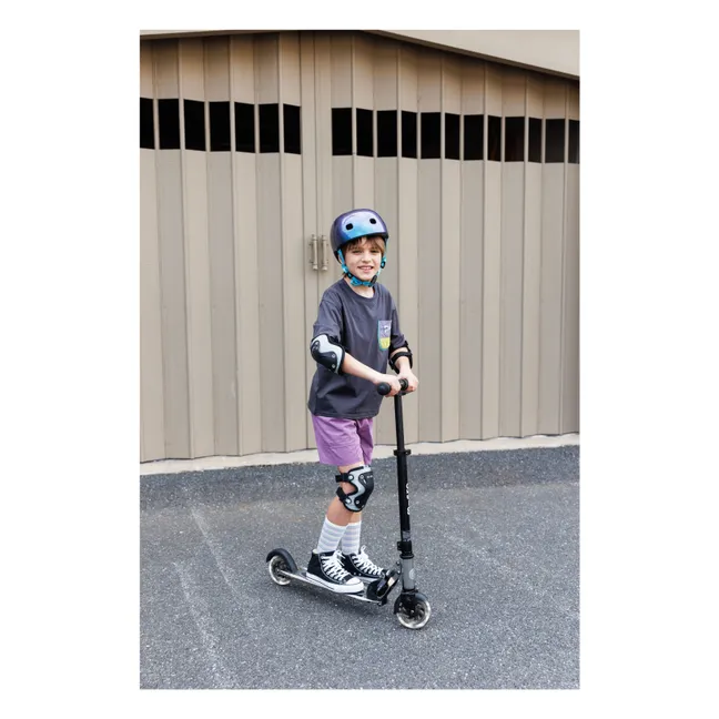 Micro Sprite LED Silverchrome Motorroller | Schwarz
