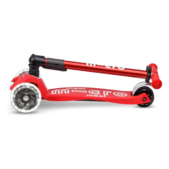 Trottinette Maxi Micro Deluxe Pliable LED | Rouge