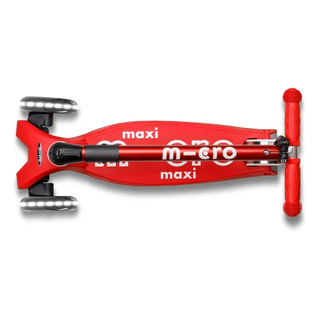 Trottinette Maxi Micro Deluxe Pliable LED | Rouge