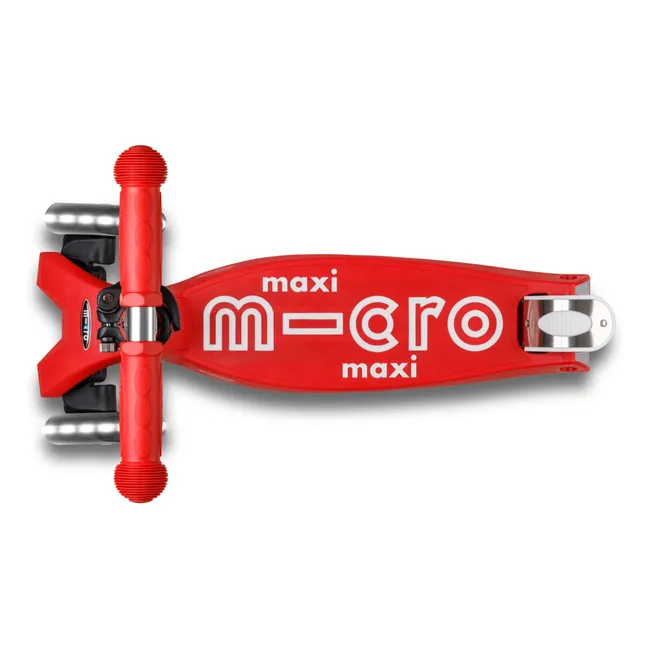 Trottinette Maxi Micro Deluxe Pliable LED | Rouge