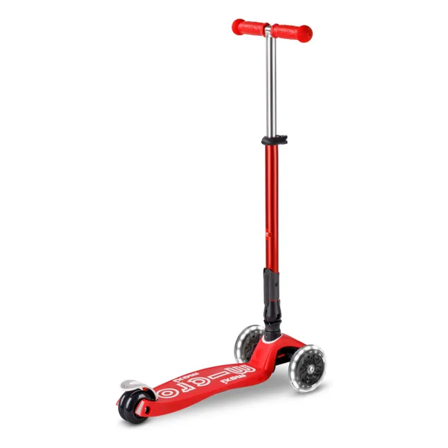Trottinette Maxi Micro Deluxe Pliable LED | Rouge