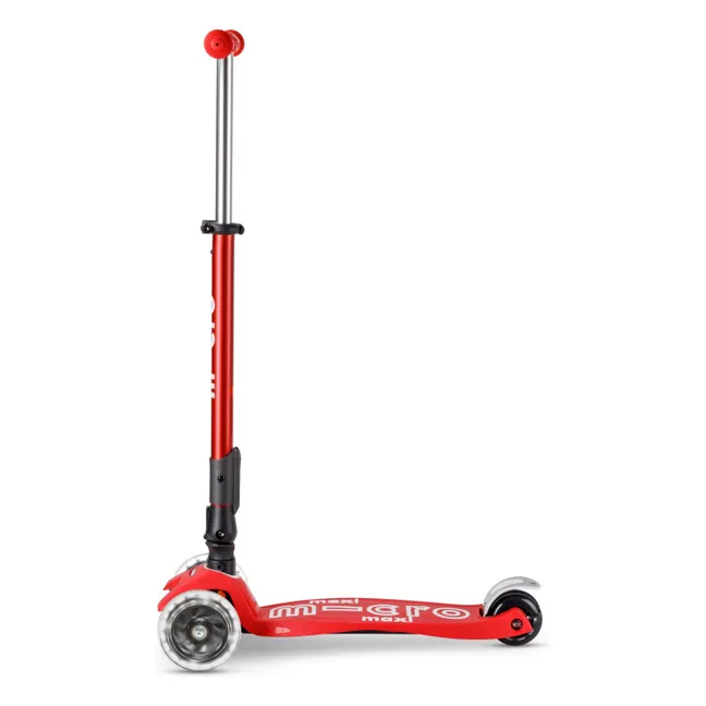Trottinette Maxi Micro Deluxe Pliable LED | Rouge
