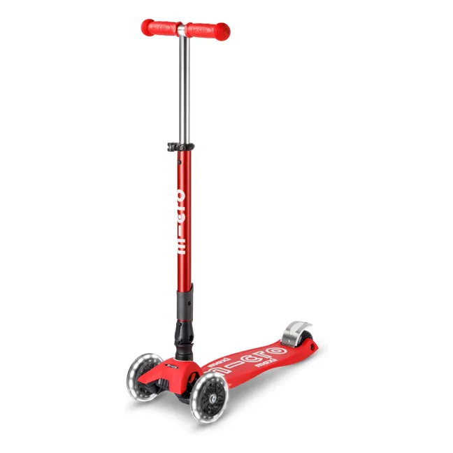 Trottinette Maxi Micro Deluxe Pliable LED | Rouge