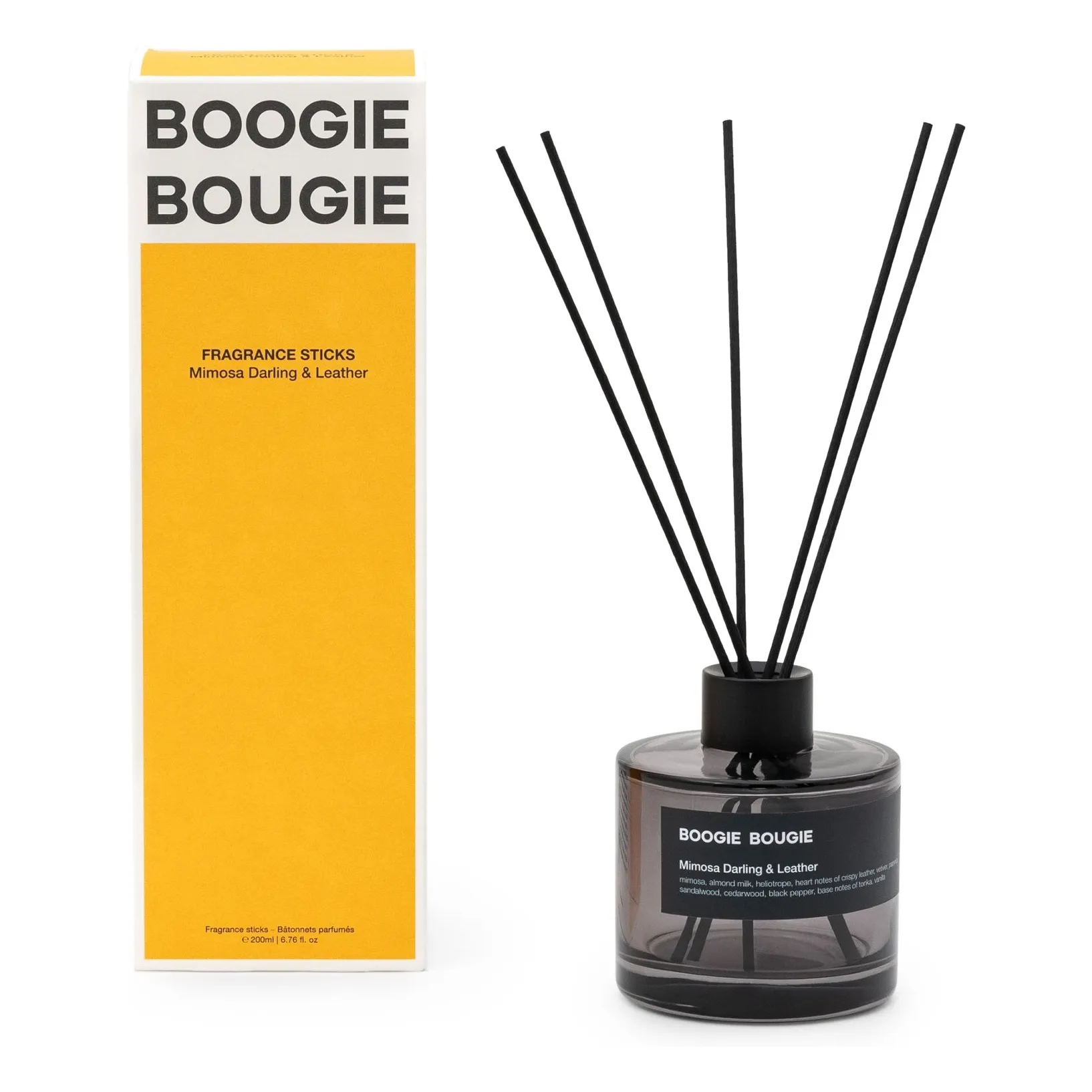 Boogie Bougie Untinted Mimosa Darling & Leather Diffuser