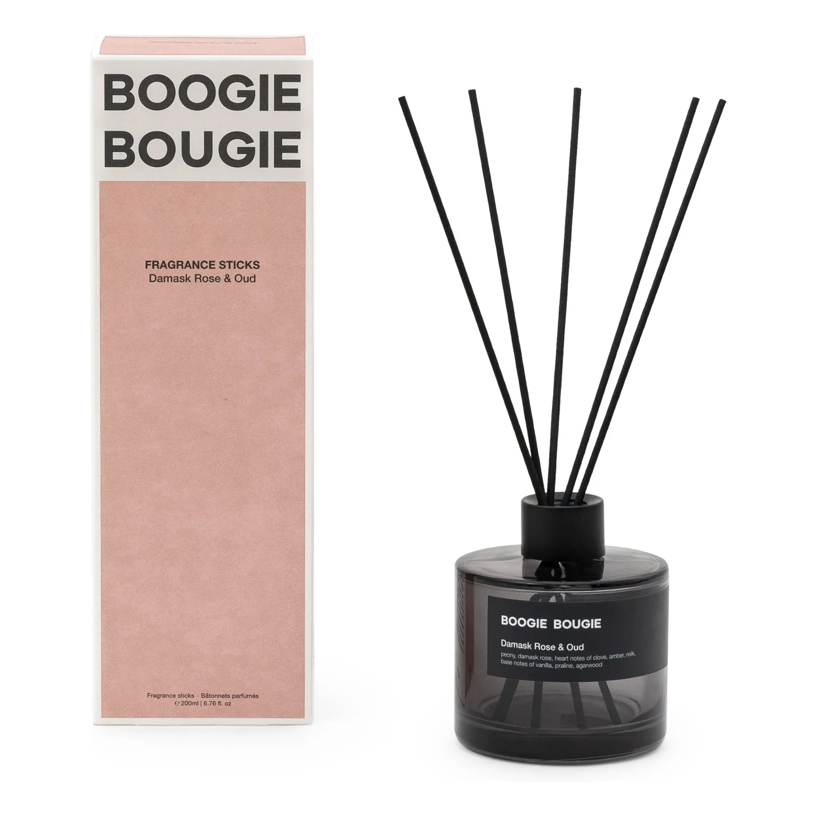Boogie Bougie Untinted Damask Rose & Oud Diffuser
