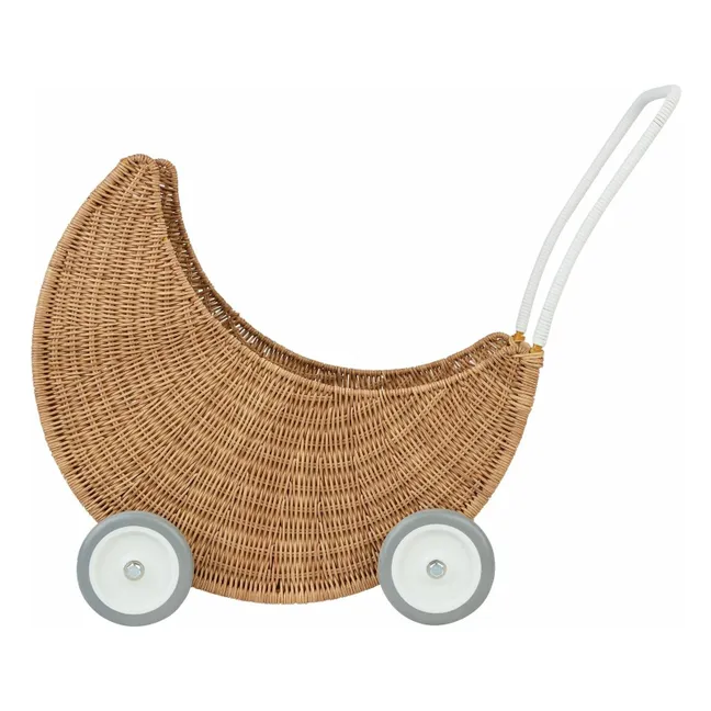Poussette pour poupée en rotin Lune