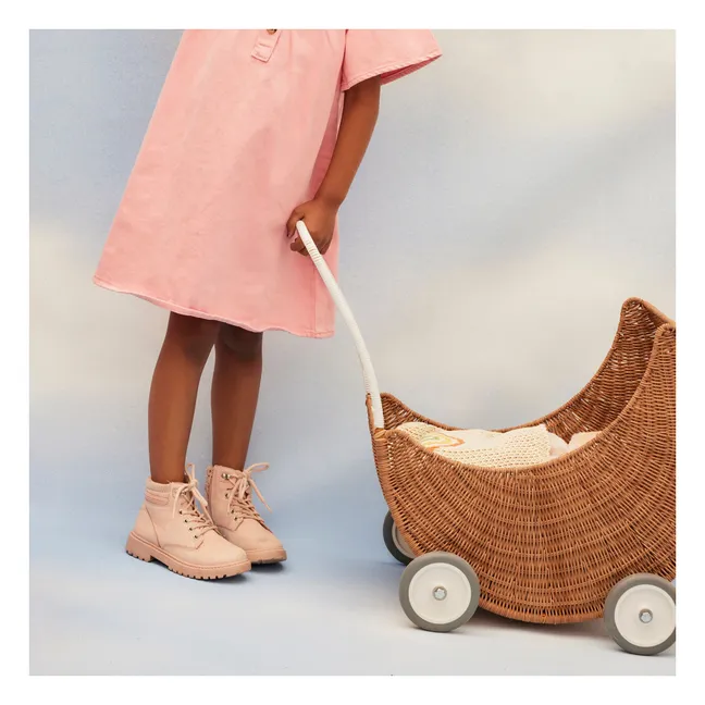 Poussette pour poupée en rotin Lune