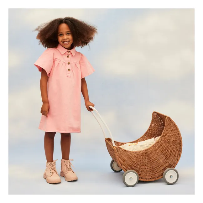 Lune rattan doll stroller