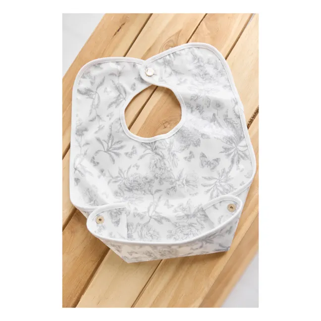 Toile de Jouy coated bib | Grey