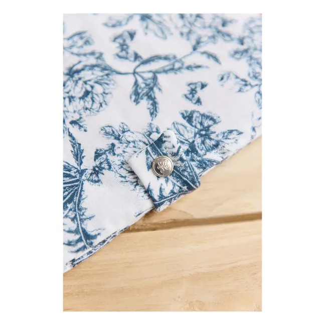 Protège carnet de santé Toile de Jouy | Bleu marine