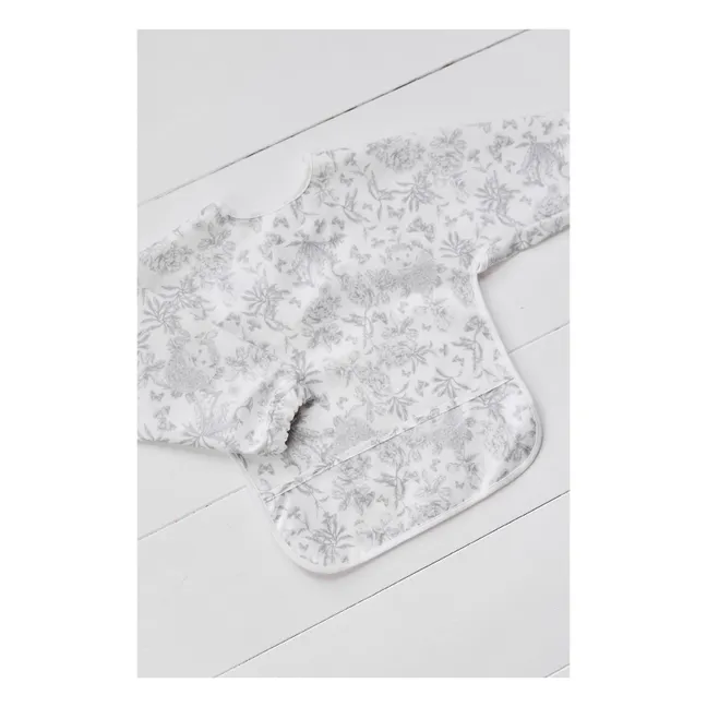 Bavaglino rivestito Toile de Jouy con maniche | Grigio