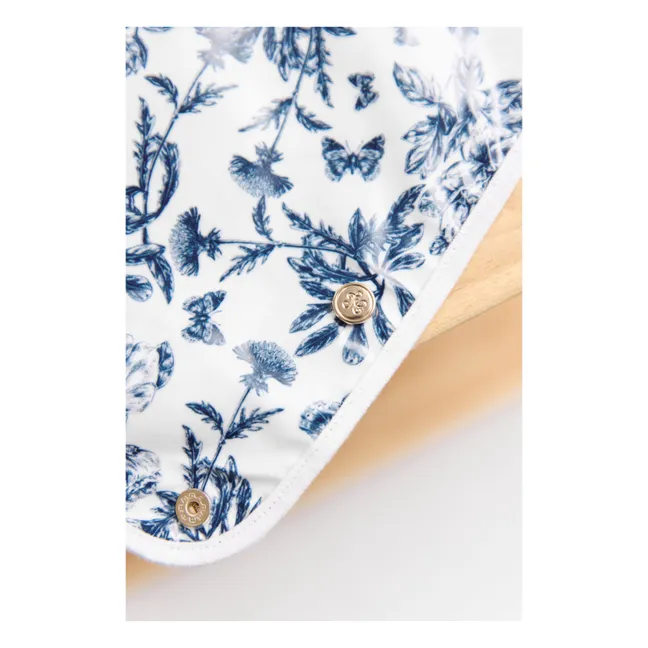 Babero recubierto Toile de Jouy | Azul Marino