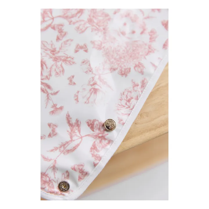 Bavoir enduit Toile de Jouy | Rose pêche- Image produit n°5