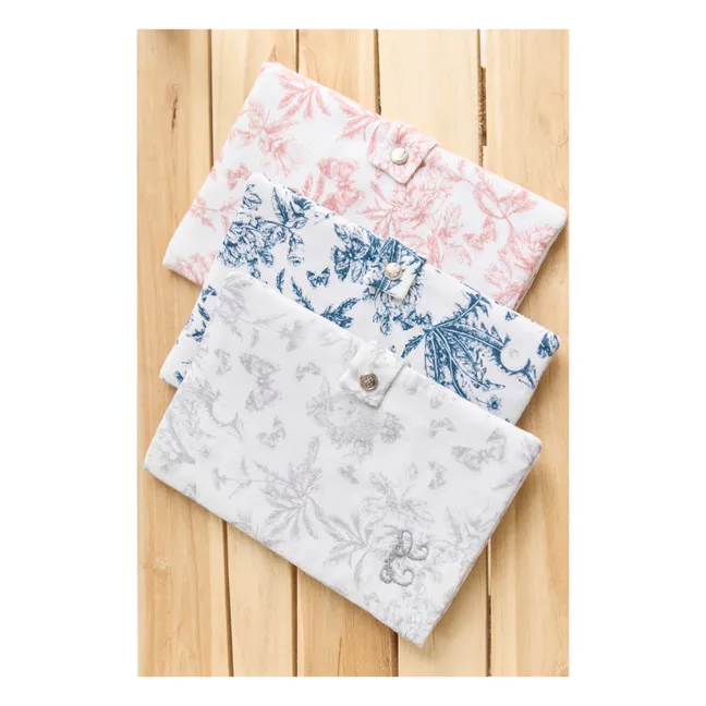 Toile de Jouy health book cover | Peach