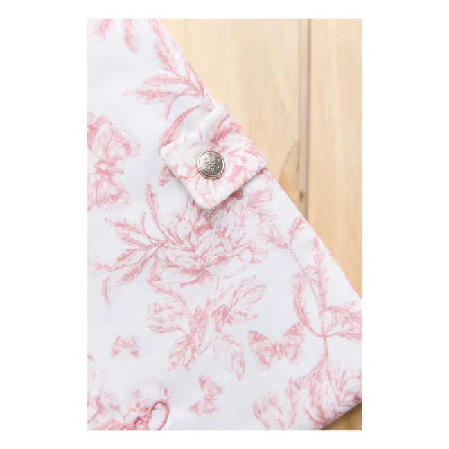 Protège carnet de santé Toile de Jouy | Rose pêche