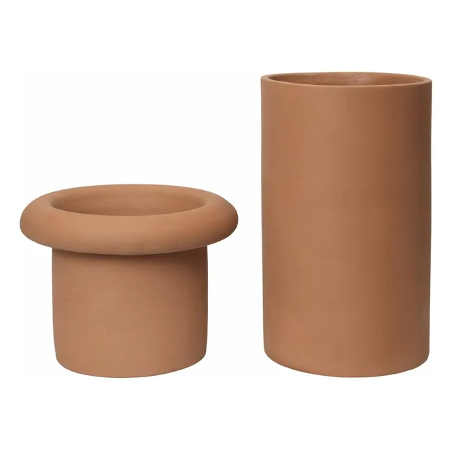 Cache-pot Rollo | Terracotta