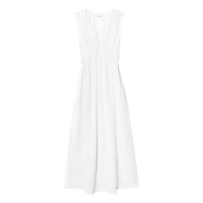 Vestido de gasa de algodón Arwen | Blanco