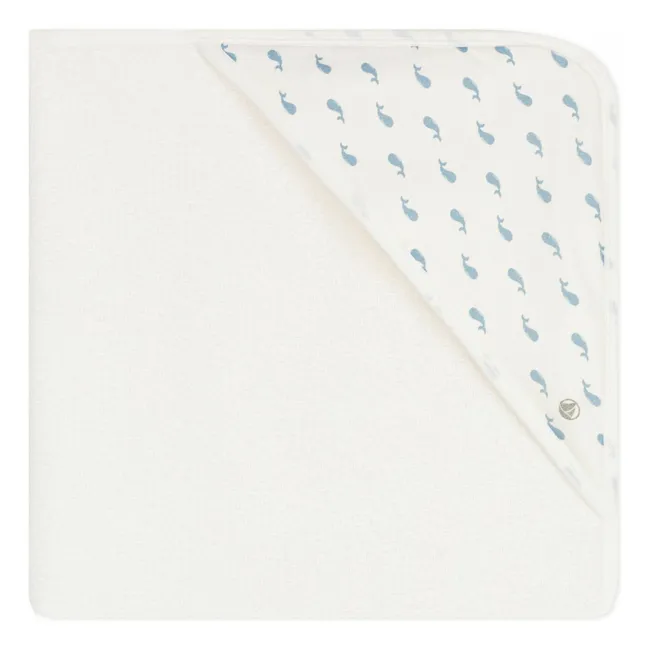 Carré de Bain Baleines | Blanc