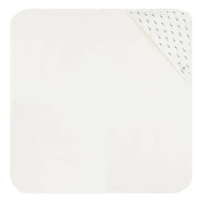Carré de Bain Baleines | Blanc