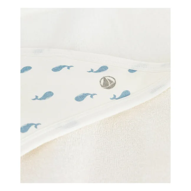 Carré de Bain Baleines | Blanc