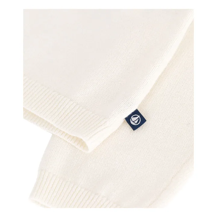 Gilet Col Pailleté Laine | Ecru- Image produit n°3