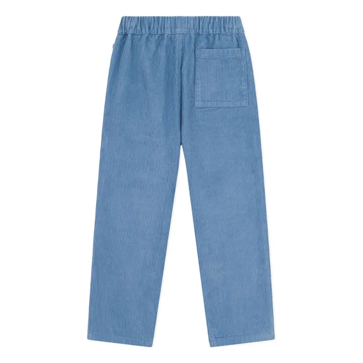 Pantalon Cordon Velours Côtelé Coton Bio | Bleu- Image produit n°1