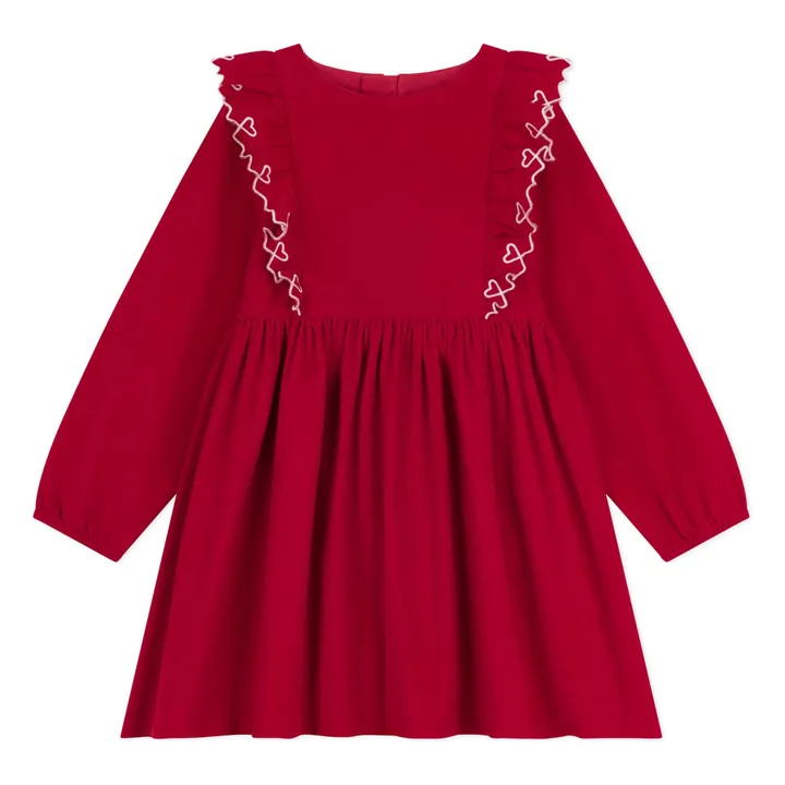 Robe Volants Coton Bio | Rouge- Image produit n°1