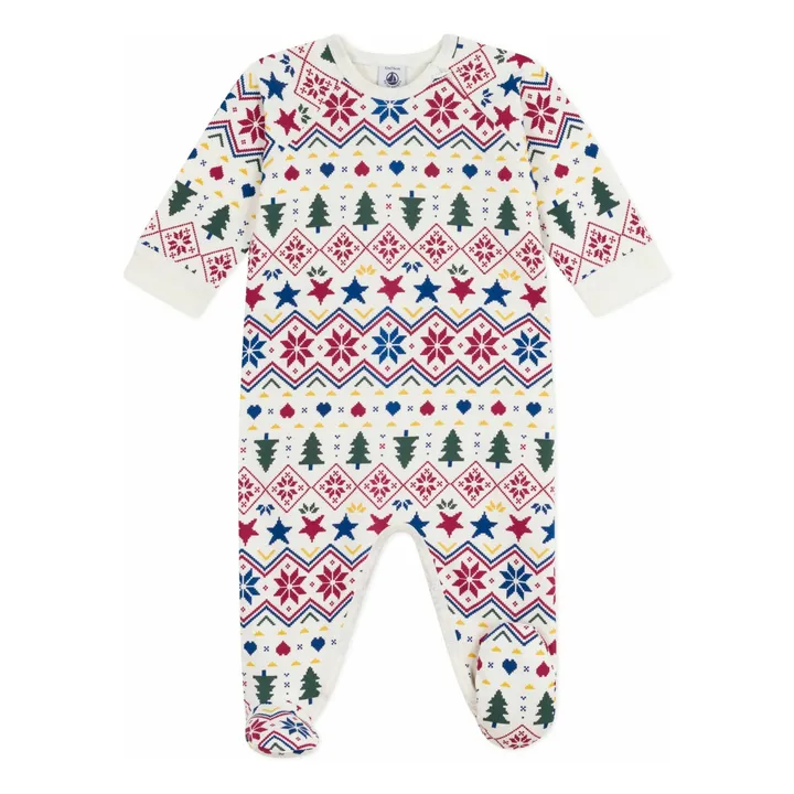 Pyjama Dors Bien Noël Coton Bio | Ecru- Image produit n°0