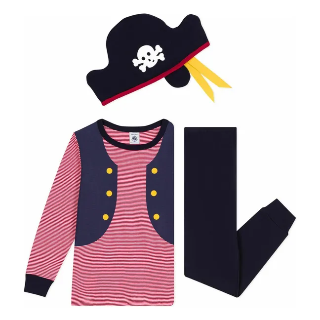 Piraten Pyjama und Maske Set | Blau