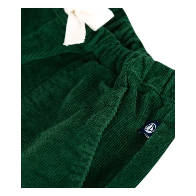 Pantalon Poches Velours Côtelé | Vert sapin
