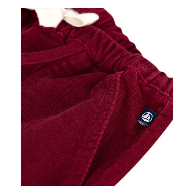 Pantalon Poches Velours Côtelé Bébé | Bordeaux