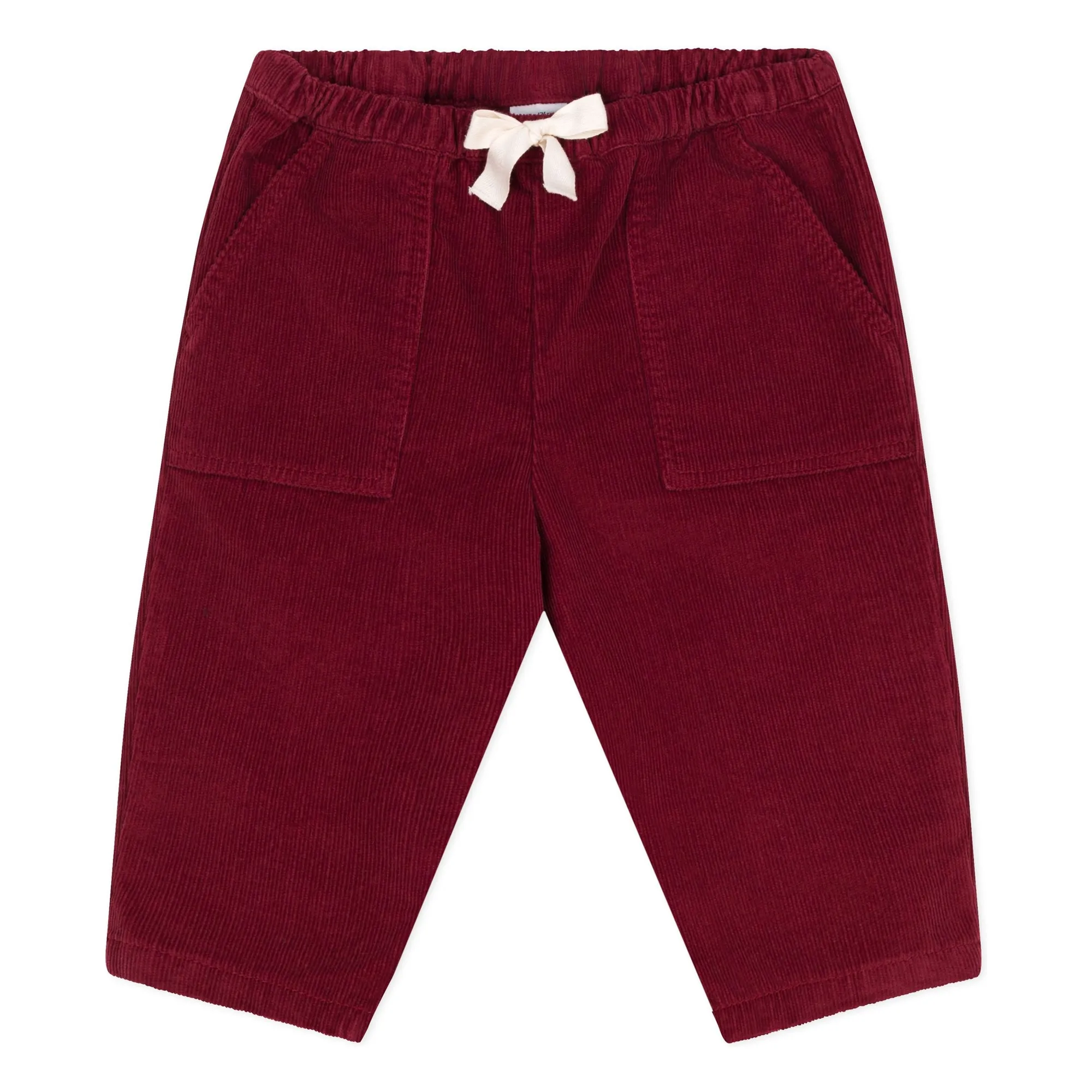 Petit Bateau Burgundy Baby Corduroy Pockets Pants