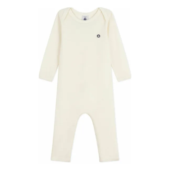 Combinaison Uni Laine | Ecru
