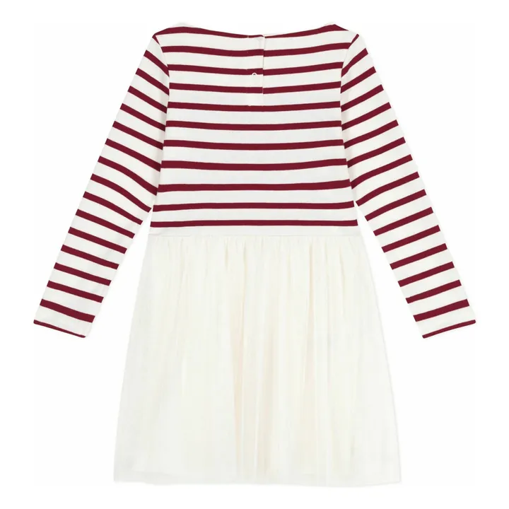 Vestido de tul a rayas | Crudo- Imagen del producto n°2