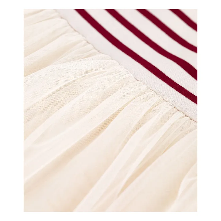 Vestido de tul a rayas | Crudo- Imagen del producto n°3