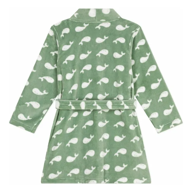 Robe de Chambre Baleines | Sauge