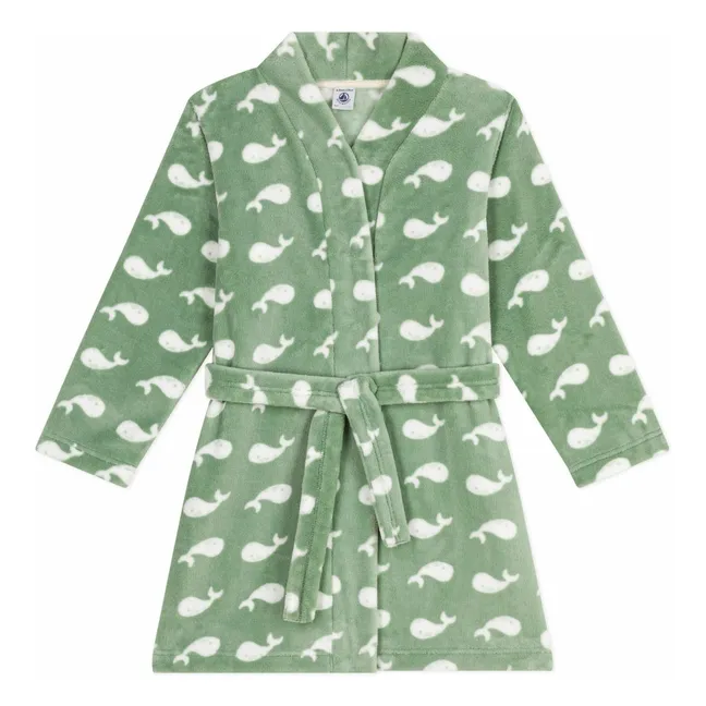 Robe de Chambre Baleines | Sauge