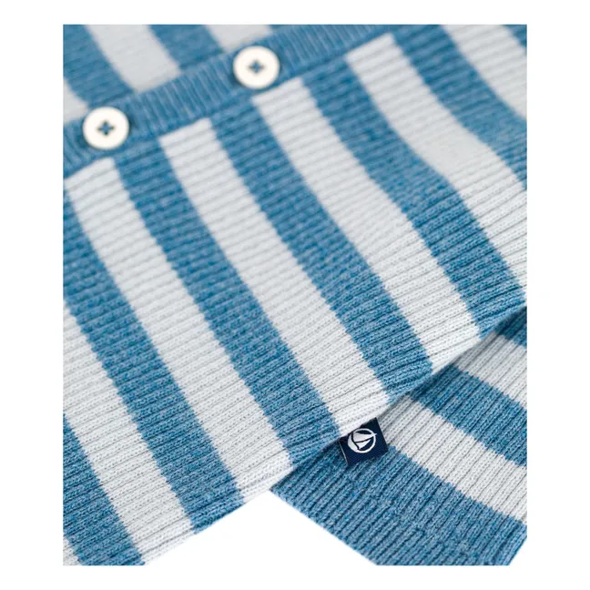 Gestreifter Woll-Overall | Blau