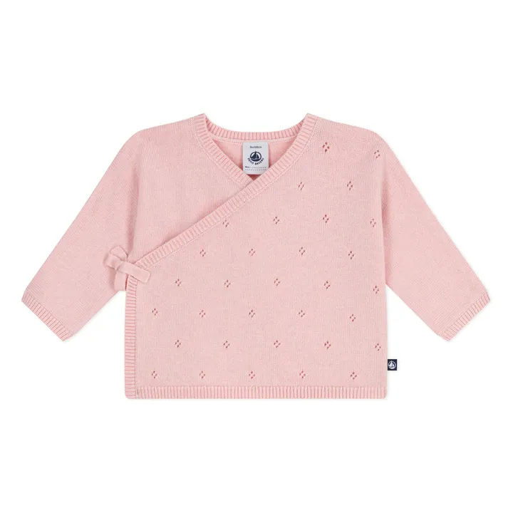 Chaleco Pointelle Corazón de Lana | Rosa- Imagen del producto n°0