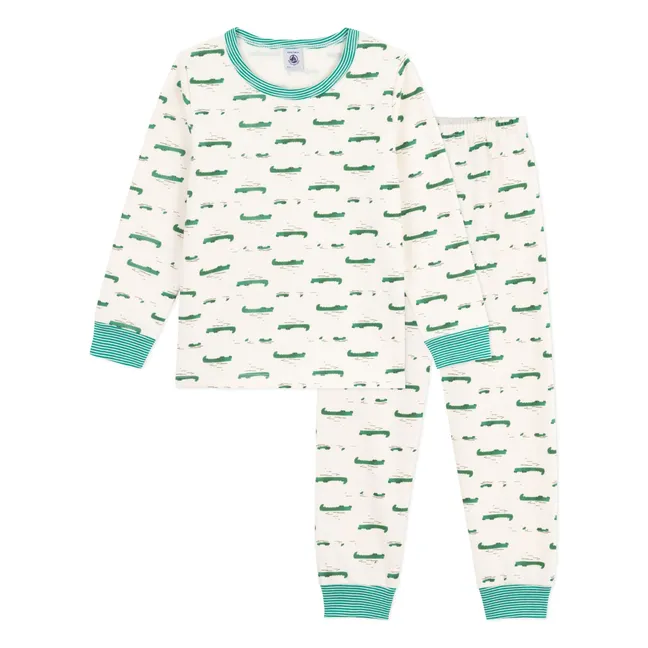 Pyjamas Krokodile Bio-Baumwolle | Seidenfarben