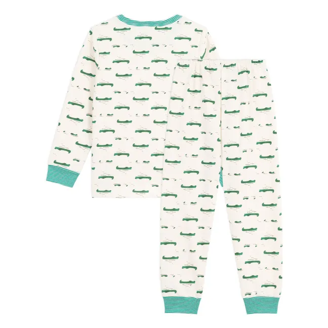 Pyjamas Krokodile Bio-Baumwolle | Seidenfarben