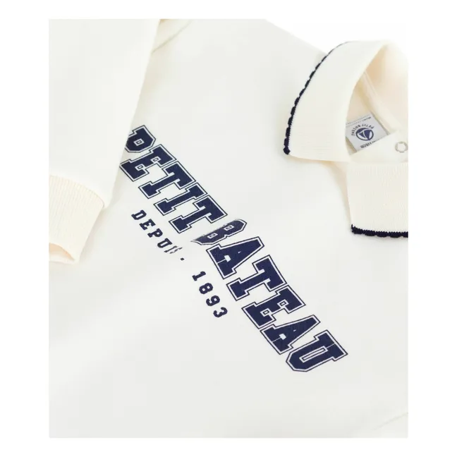 Petit Bateau Sudadera cuello polo | Crudo