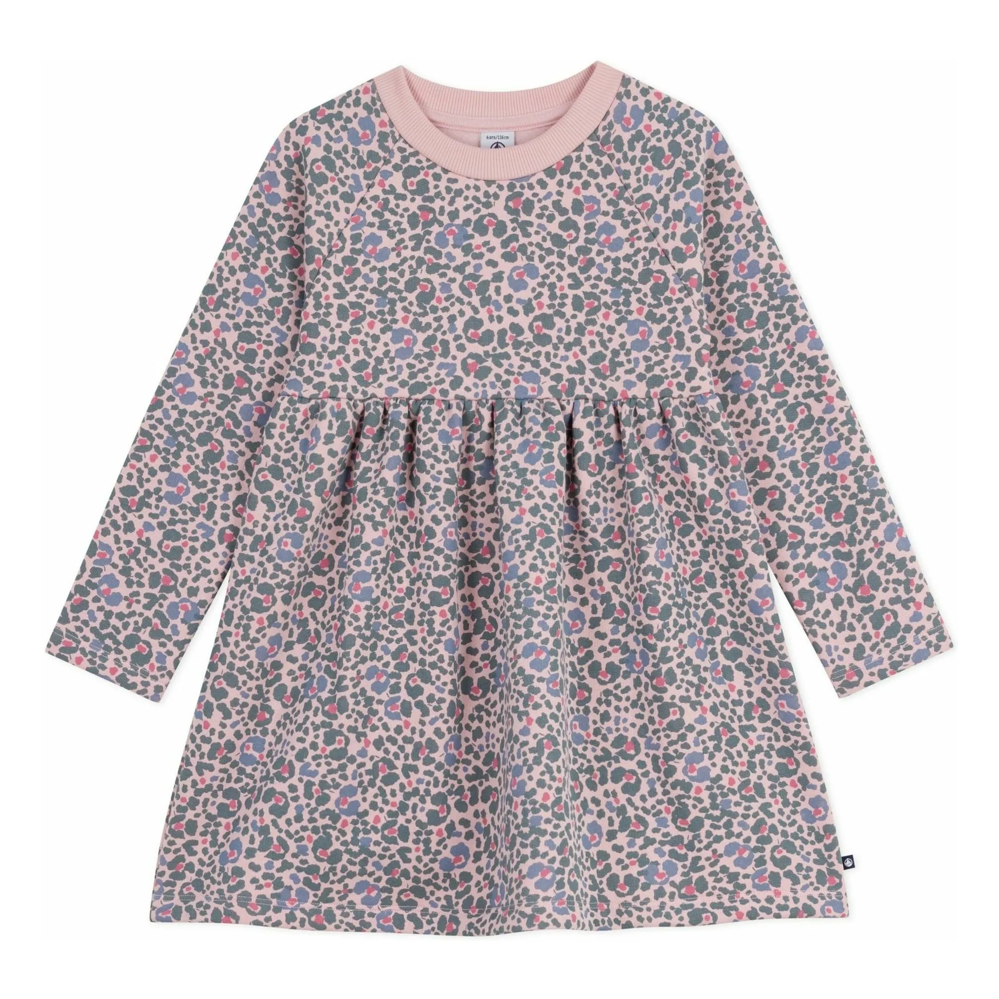 Petit Bateau Pink Floral Sweat Dress
