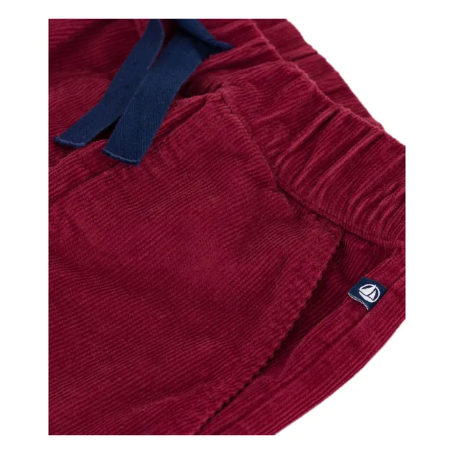 Pantalon Poches Velours Côtelé | Bordeaux