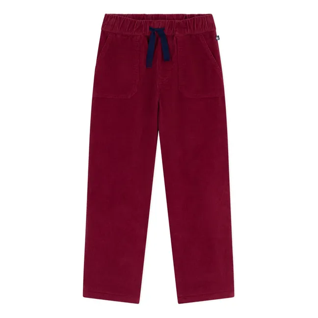 Pantalon Poches Velours Côtelé | Bordeaux