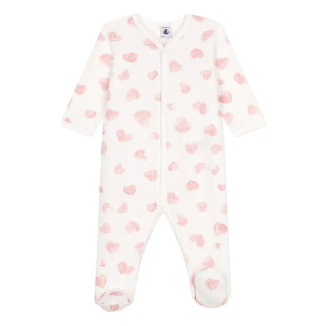 Pyjama Dors Bien Epais Cœurs Coton Bio | Rose
