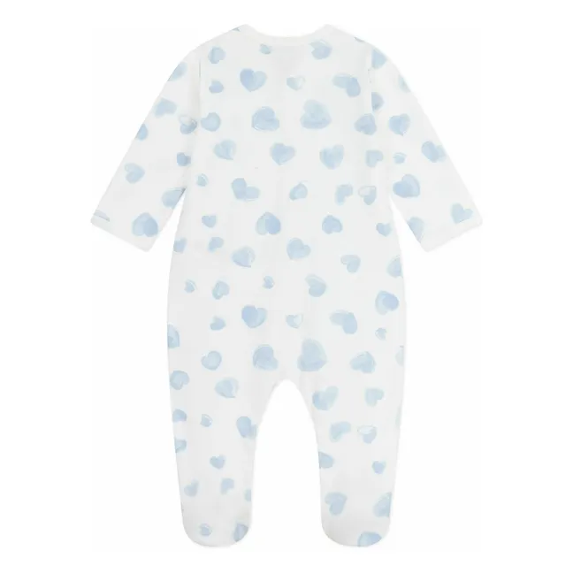 Pyjama Dors Bien Epais Cœurs Coton Bio | Bleu