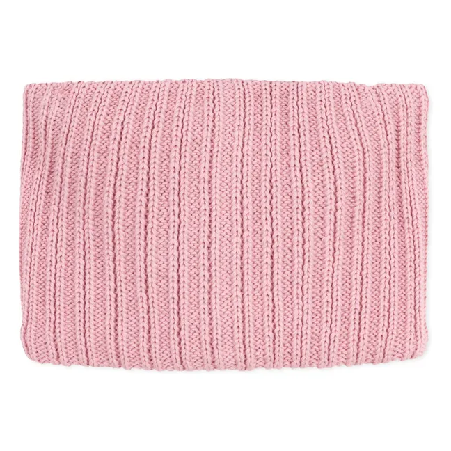 Snood Maille Côtelée Polaire | Rose