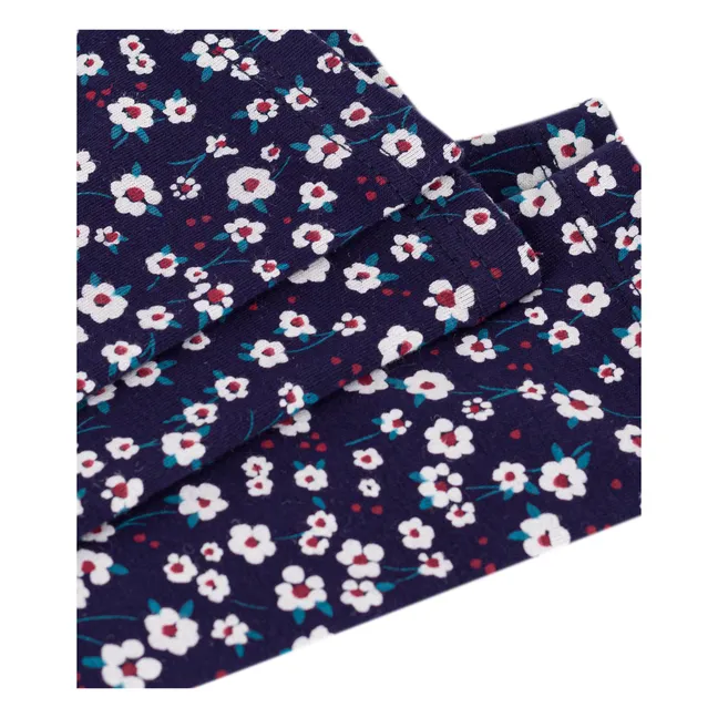 Geblümte Legging | Navy
